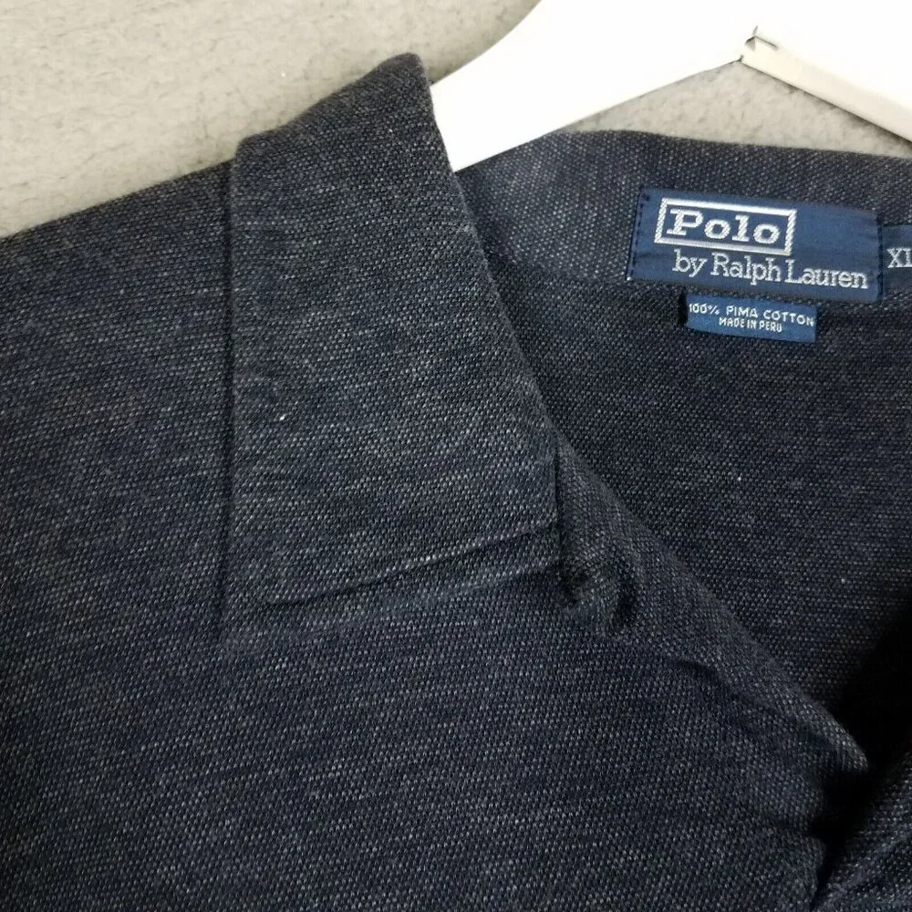 Polo Ralph Lauren Polo Shirt Adult XL Blue Pima Cotton Long Sleeves Pony Men's